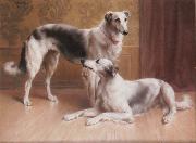 Hounds in an Interior Carl Reichert